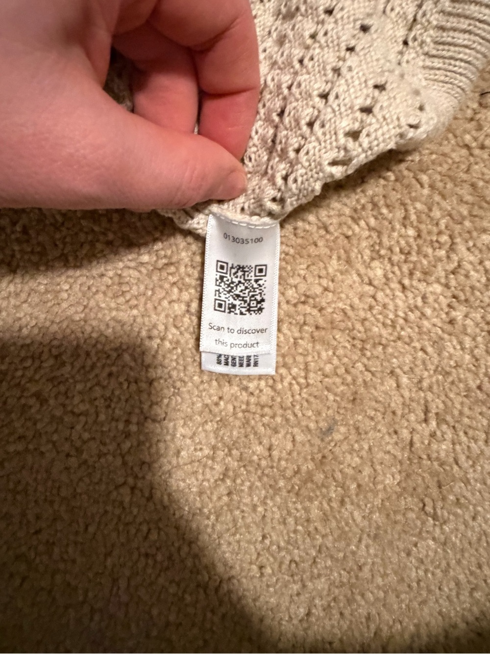Universal Thread Cream Knit Sleeveless Cardigan Sweater - Picture 4 of 5